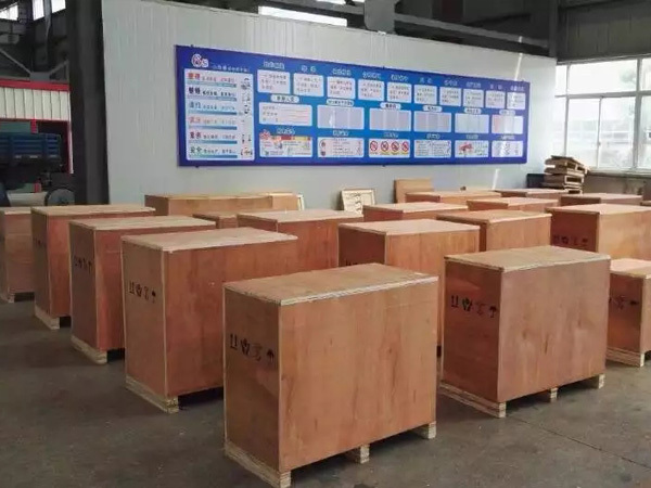 Packed generators in wooden crates